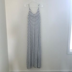 Aqua Striped Maxi Dress